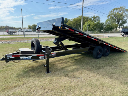 New 2026 Top Hat Trailers TD16-22x102 Deckover Power Tilt Trailer