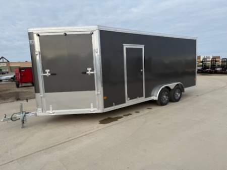 New 2026 E-Z Hauler EZES7.5X18+5-IF Snowmobile Trailer/Cargo Enclosed