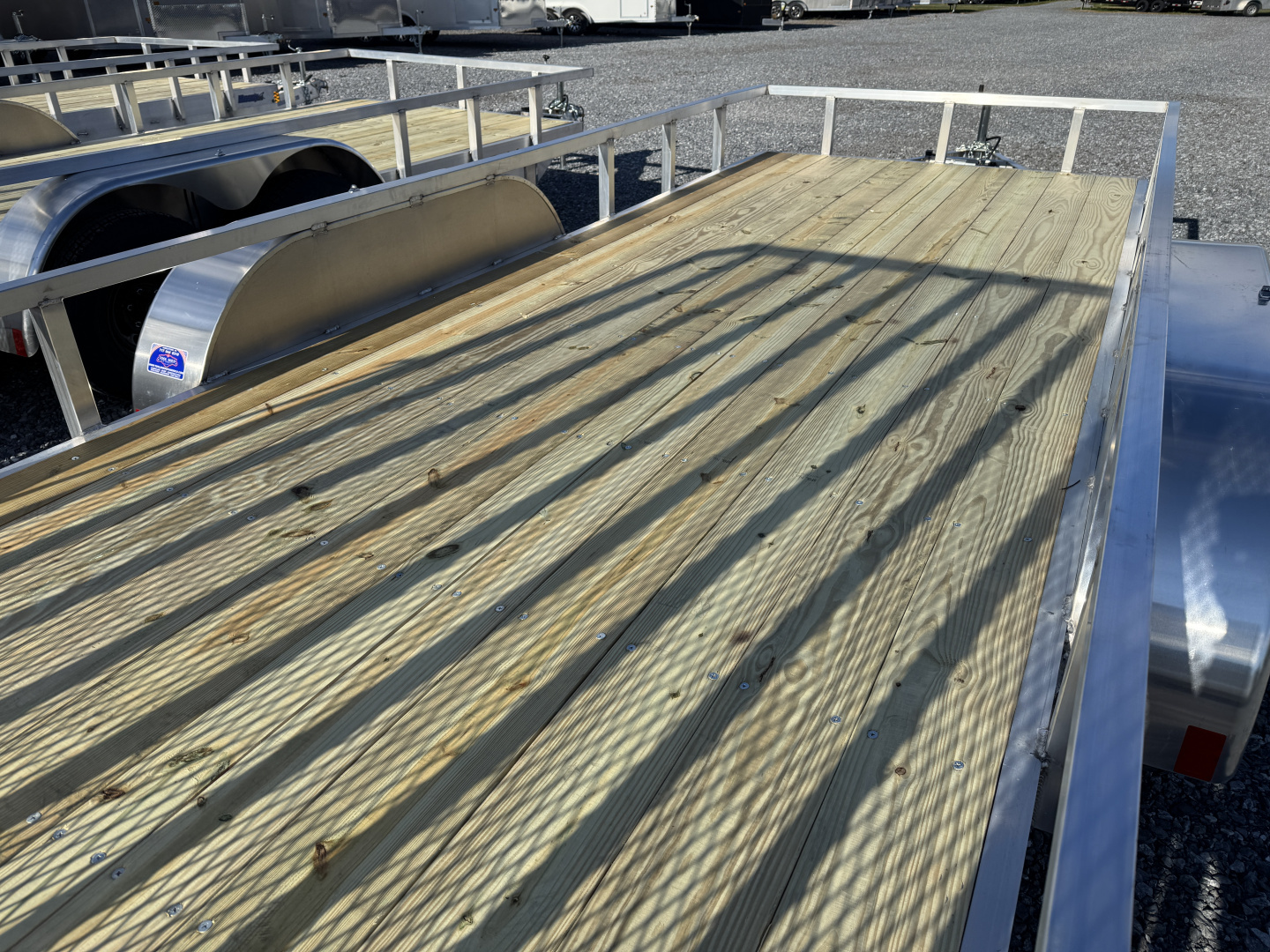 New 2026 Mission 18ft Wood Deck Landscape Aluminum Utility Trailer 6000 LB GVW