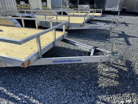 New 2026 Mission 18ft Wood Deck Landscape Aluminum Utility Trailer 6000 LB GVW