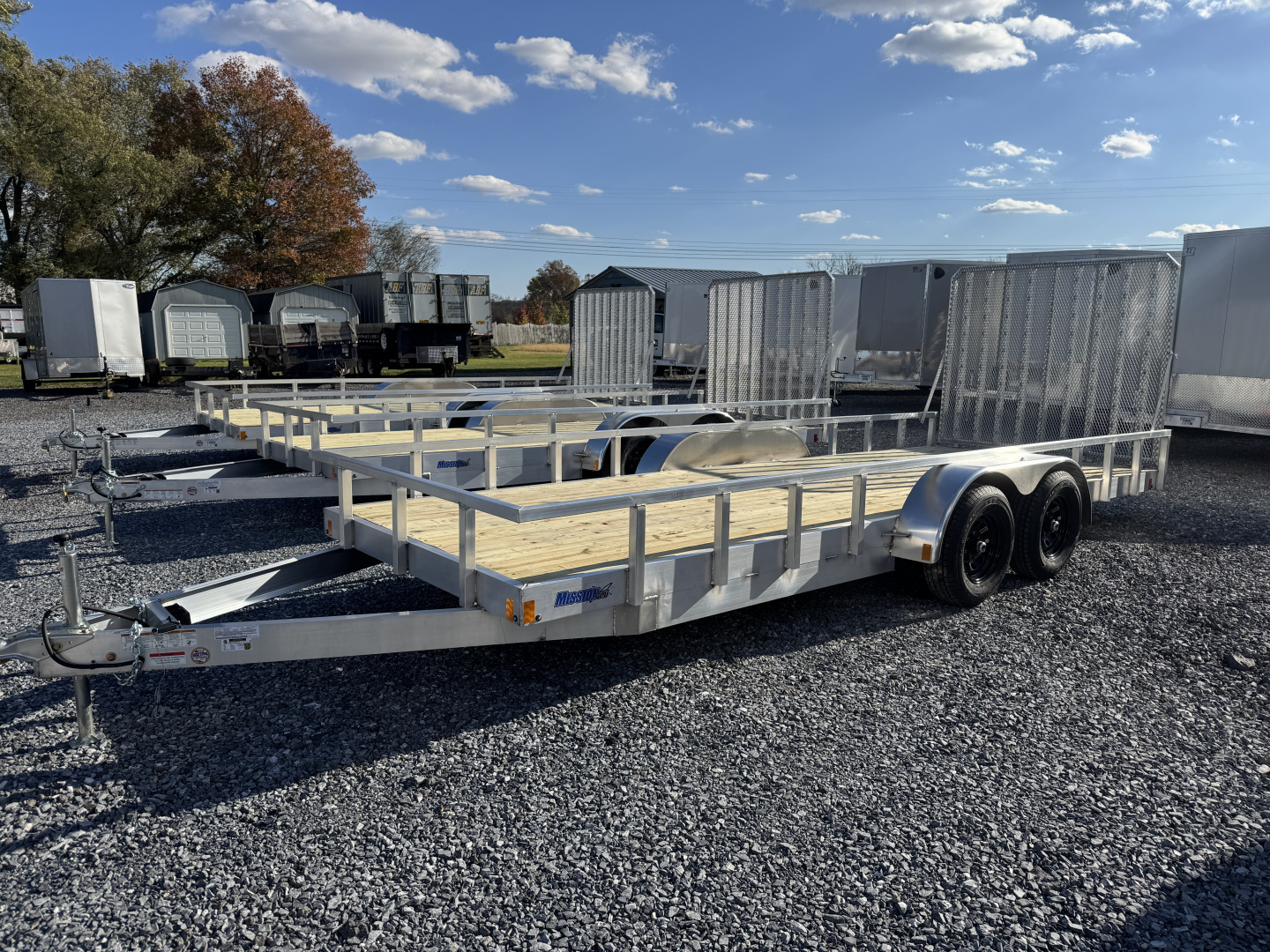 New 2026 Mission 20ft Wood Deck Aluminum Landscape Trailer 9990 LB GVW Utility Trailer
