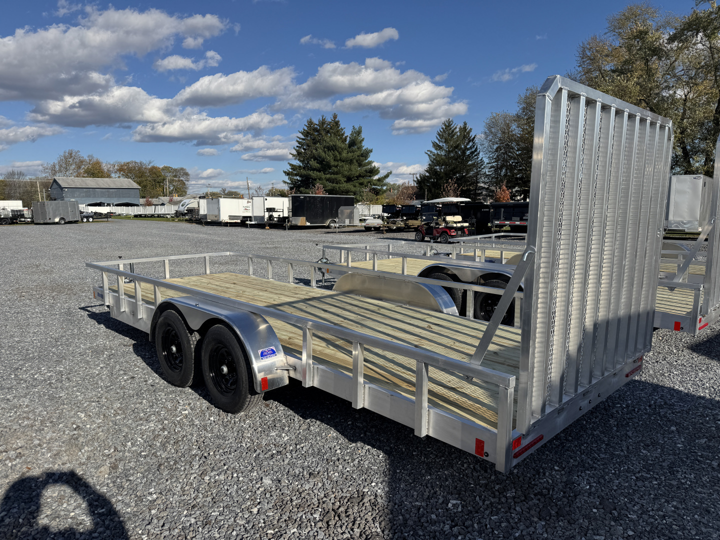 New 2026 Mission 20ft Wood Deck Aluminum Landscape Trailer 9990 LB GVW Utility Trailer