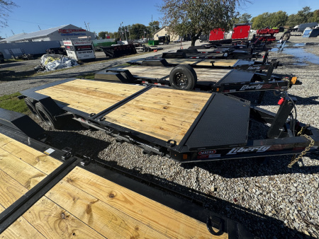 New 2026 LIBERTY LT16K83X22SPB8WF Tilt Trailer 83X22 TA PARTIAL (GVW:17500) MIDNIGHT BLACK