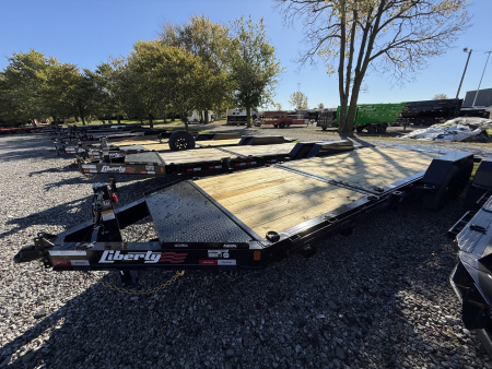 New 2026 LIBERTY LT16K83X22SPB8WF Tilt Trailer 83X22 TA PARTIAL (GVW:17500) MIDNIGHT BLACK