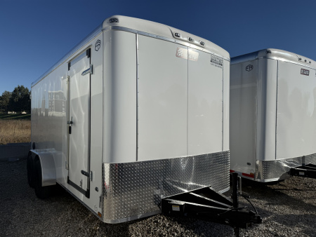 New 2026 CARGO MATE EHW716TA3-24 Cargo / Enclosed Trailer 7X16 TA DOUBLE DOOR (GVW:9800) WHITE
