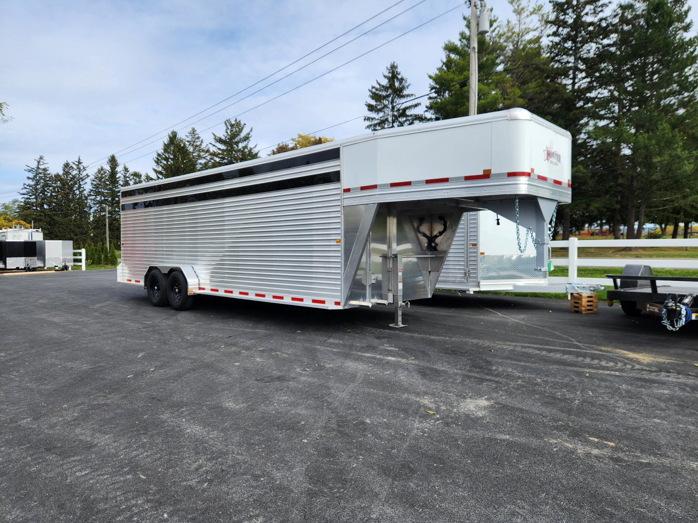 New 2026 Frontier Trailers 7X24LIVESTOCK GN Stock / Stock Combo Trailer