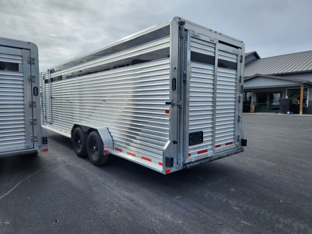 New 2026 Frontier Trailers 7X24LIVESTOCK GN Stock / Stock Combo Trailer