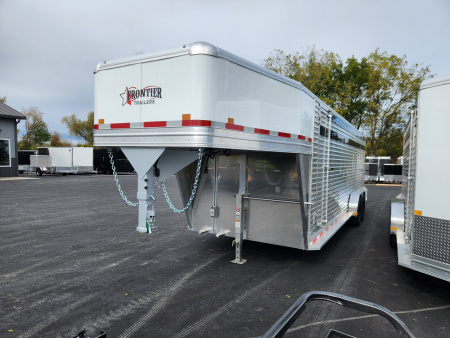 New 2026 Frontier Trailers 7X24LIVESTOCK GN Stock / Stock Combo Trailer