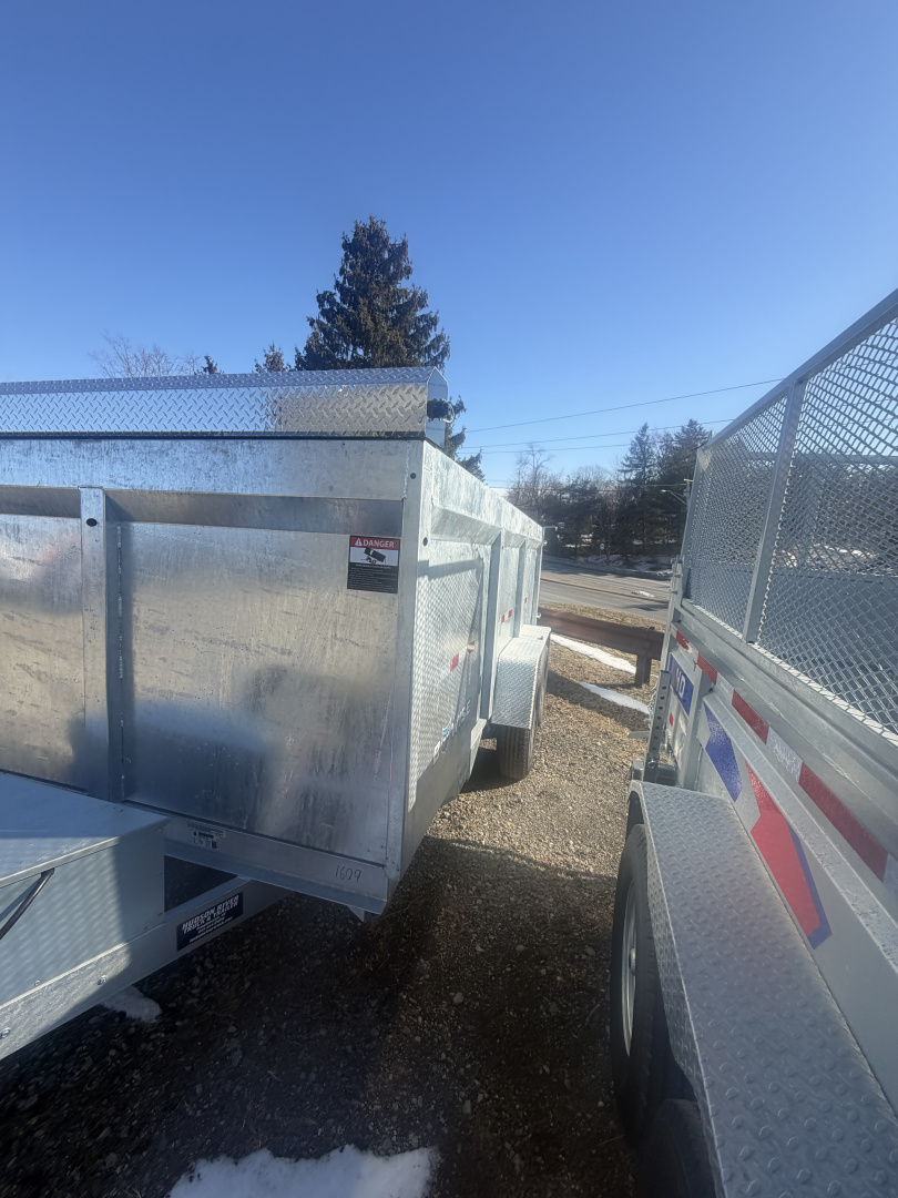 New 2026 BWISE DT714LP-LE-14 7X14 TA- 48'' SIDES Dump Trailer