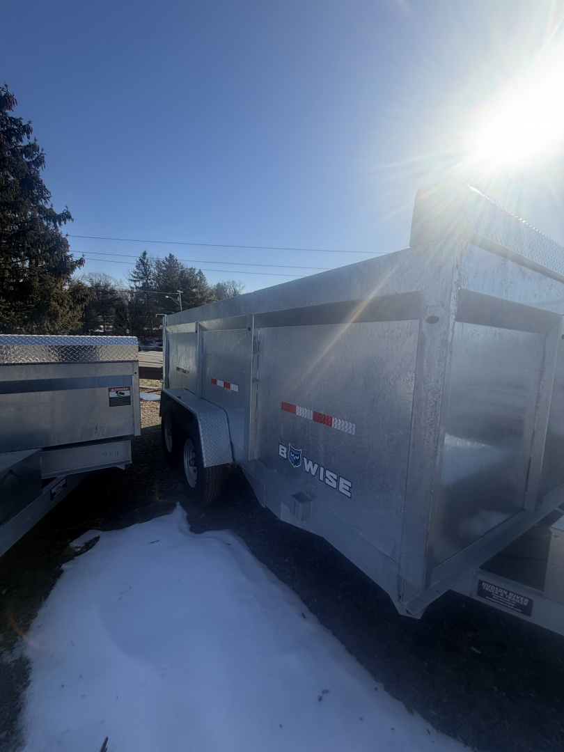 New 2026 BWISE DT714LP-LE-14 7X14 TA- 48'' SIDES Dump Trailer