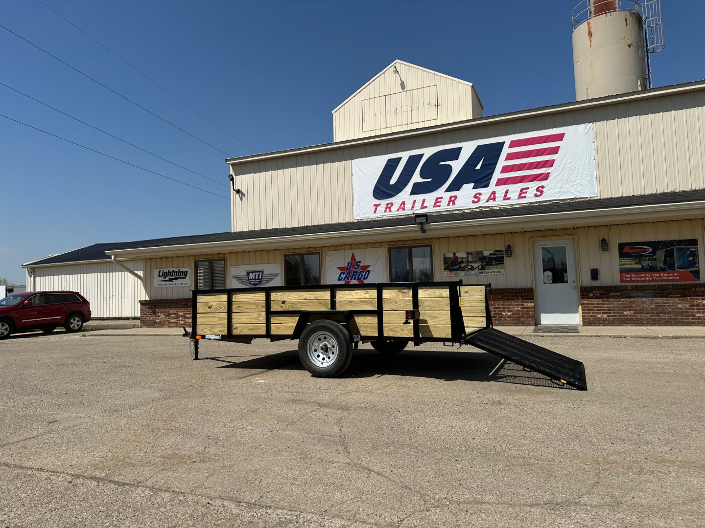 New 2026 AMO 76x12 Wood Side 3K Utility Trailer