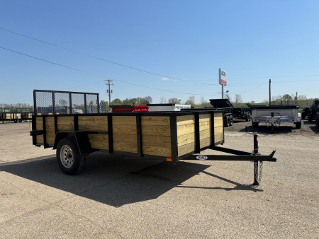 New 2026 AMO 76x12 Wood Side 3K Utility Trailer