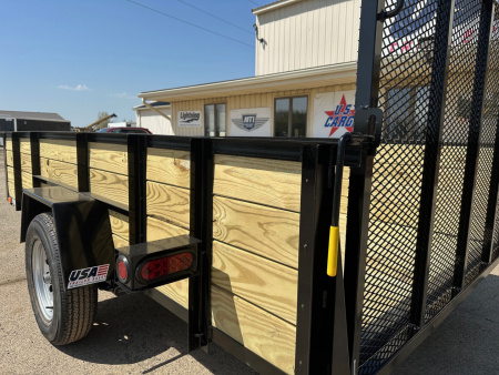 New 2026 AMO 76x12 Wood Side 3K Utility Trailer