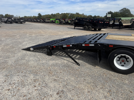 New 2026 Behnke 102"x29' 20 TON Pintle Hitch Tag Trailer *AIR RAMPS*