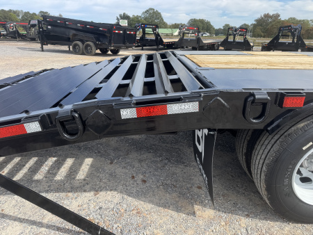 New 2026 Behnke 102"x29' 20 TON Pintle Hitch Tag Trailer *AIR RAMPS*