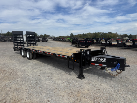 New 2026 Behnke 102 x29' 20 TON Pintle Hitch Tag Trailer *AIR RAMPS*