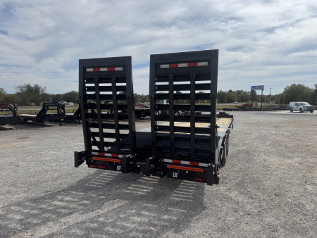 New 2026 Behnke 102"x29' 20 TON Pintle Hitch Tag Trailer *AIR RAMPS*