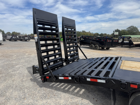 New 2026 Behnke 102"x29' 20 TON Pintle Hitch Tag Trailer *AIR RAMPS*