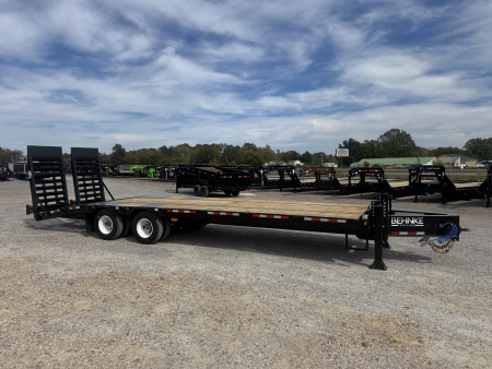 New 2026 Behnke 102"x29' 20 TON Pintle Hitch Tag Trailer *AIR RAMPS*