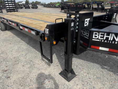 New 2026 Behnke 102"x29' 20 TON Pintle Hitch Tag Trailer *AIR RAMPS*