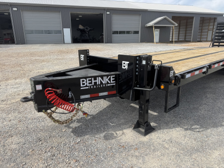 New 2026 Behnke 102"x29' 20 TON Pintle Hitch Tag Trailer *AIR RAMPS*
