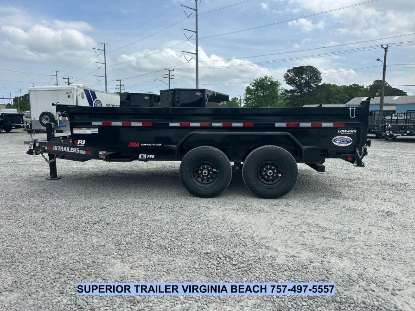 New 2026 PJ Trailers 7X14 DL 14K Dump Trailer w/ Hydraulic Jack Dump Trailer