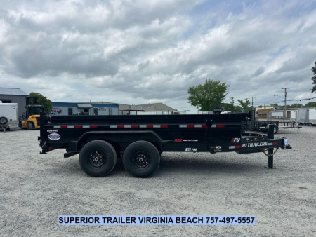 New 2026 PJ Trailers 7X14 DL 14K Dump Trailer w/ Hydraulic Jack Dump Trailer