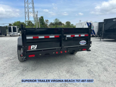 New 2026 PJ Trailers 7X14 DL 14K Dump Trailer w/ Hydraulic Jack Dump Trailer