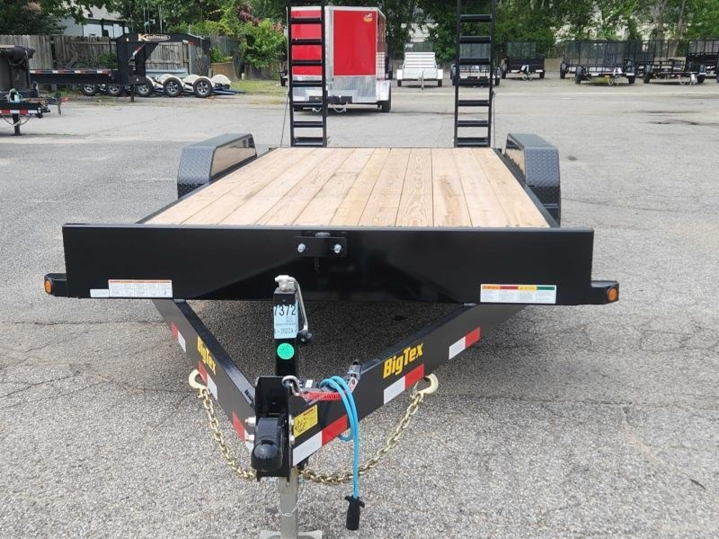New 2025 Big Tex Trailers 18' 14EB 14K Economy Equipment Trailer w/ Fold Up Ramps