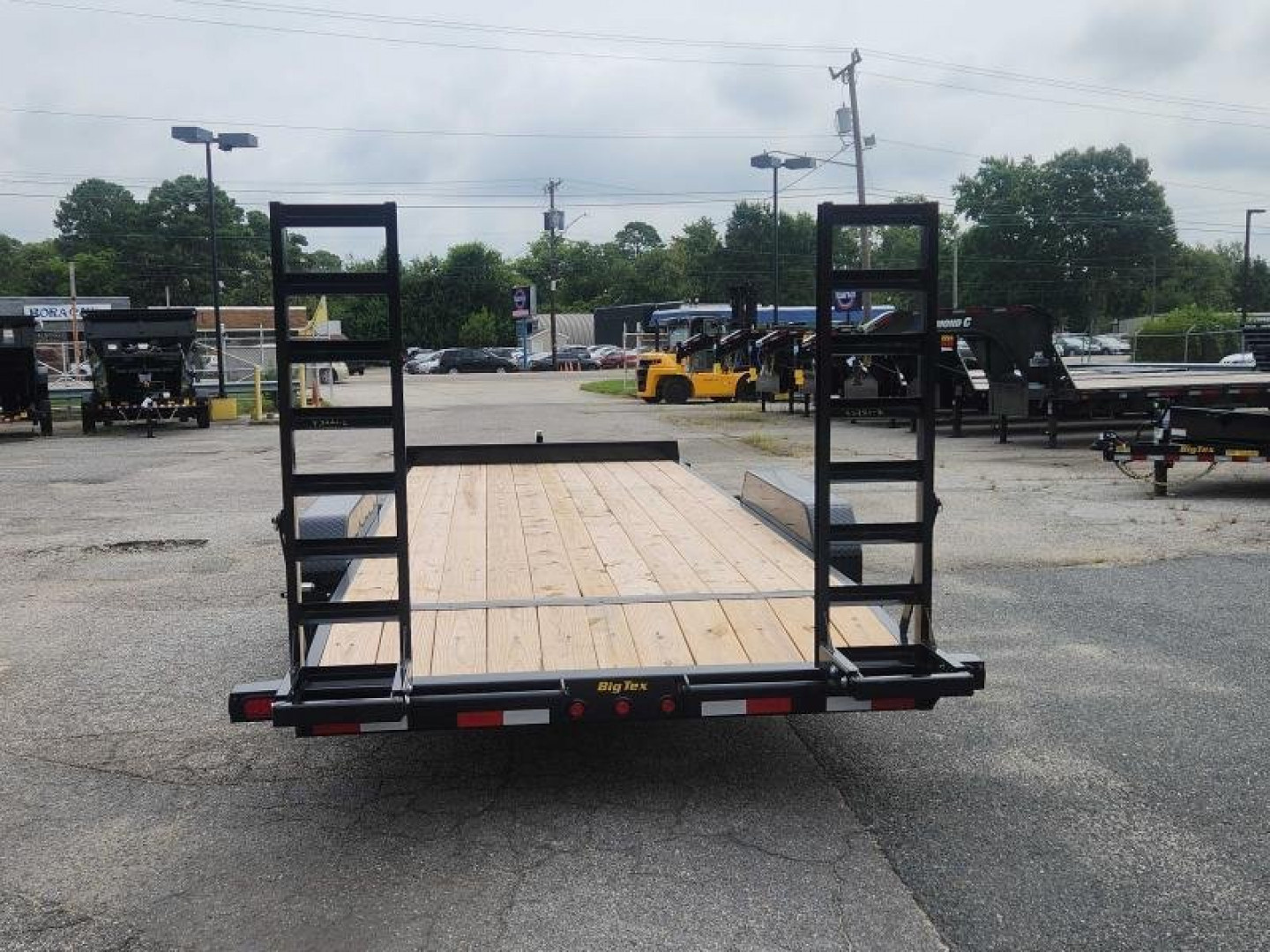New 2025 Big Tex Trailers 18' 14EB 14K Economy Equipment Trailer w/ Fold Up Ramps