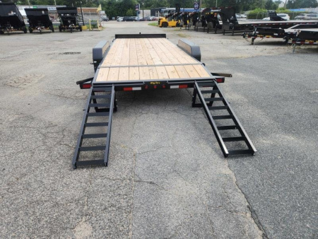 New 2025 Big Tex Trailers 18' 14EB 14K Economy Equipment Trailer w/ Fold Up Ramps