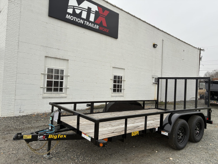 New 2026 Big Tex Trailers 14' 60PI w/ 4' Spring Assist Gate Utility Trailer