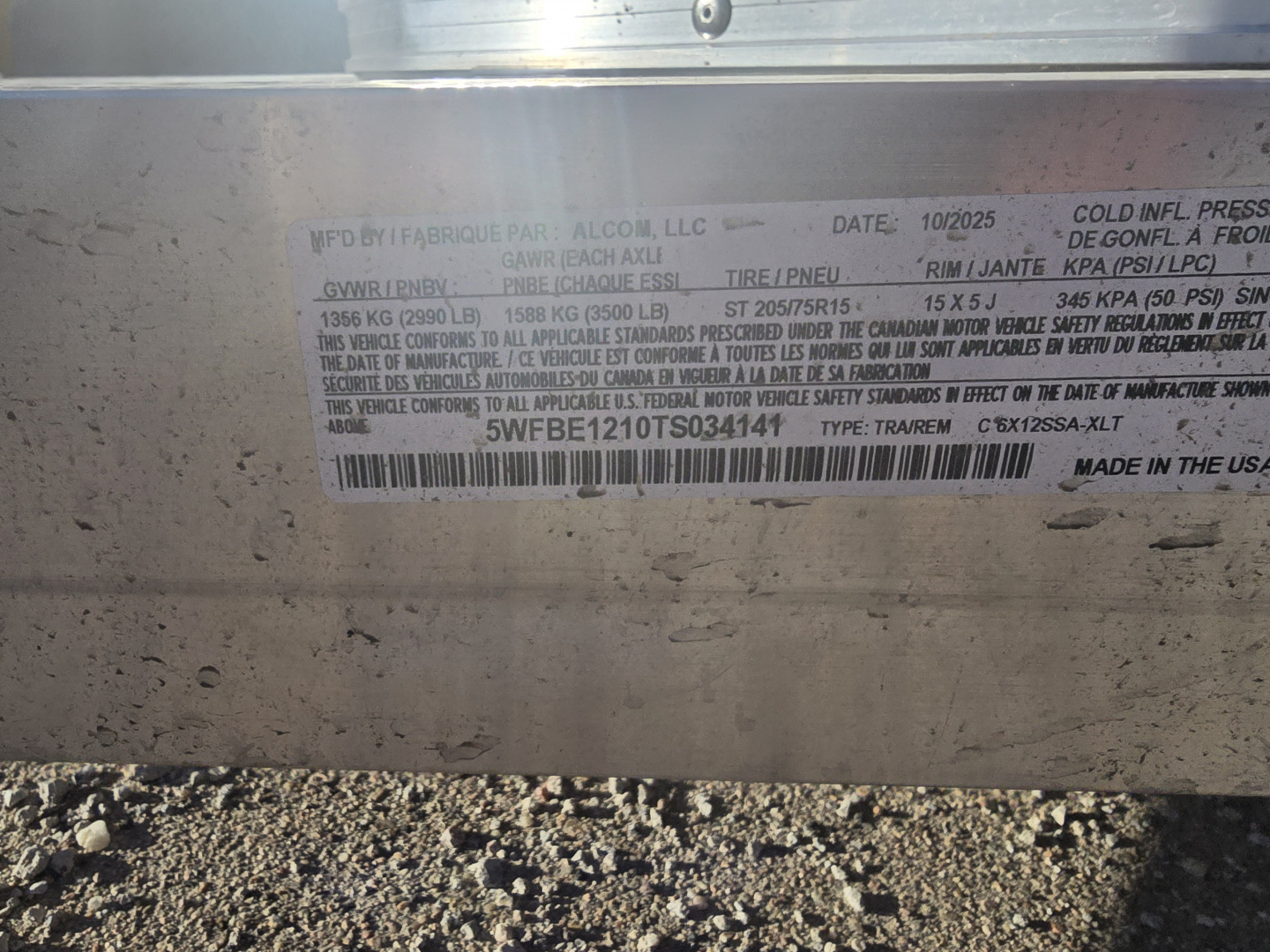 New 2026 ALCOM 6X12 XLT - ALL ALUMINUM Cargo / Enclosed Trailer