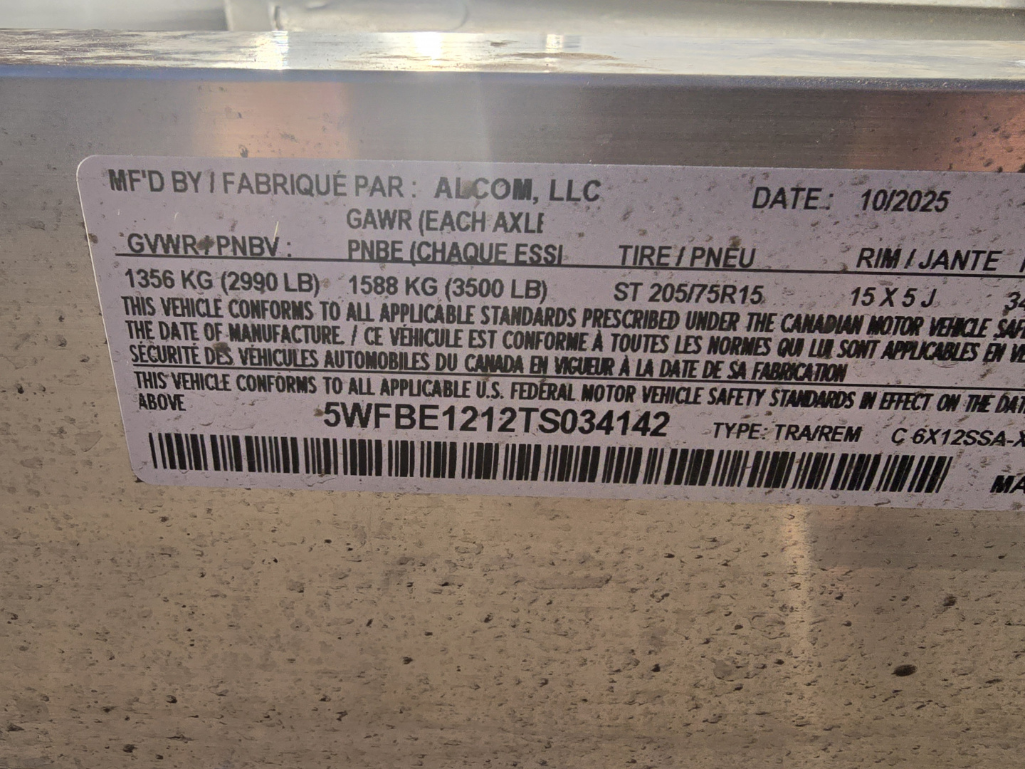 New 2026 ALCOM 2026 ALCOM 6X12 XLT.ALL ALUMINUM Cargo / Enclosed Trailer