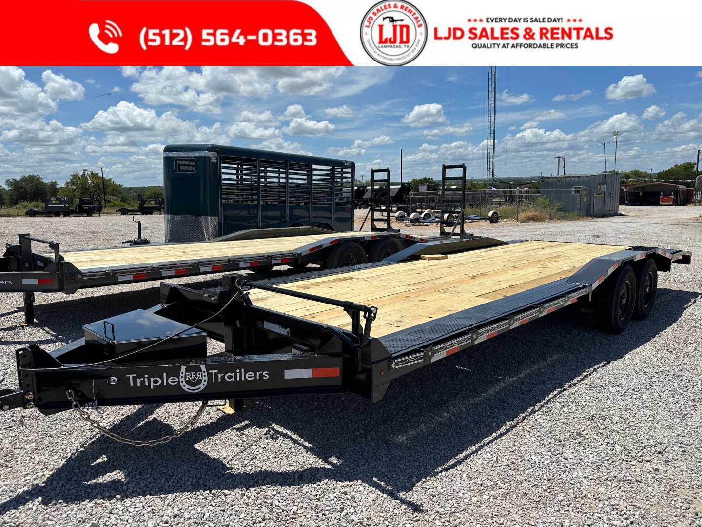 New 2026 Triple R - Drive Over Fender - 102" x 24' - Equipment Trailer