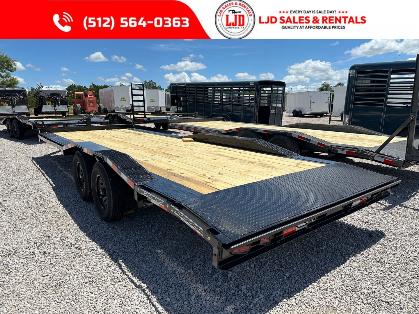New 2026 Triple R - Drive Over Fender - 102" x 24' - Equipment Trailer