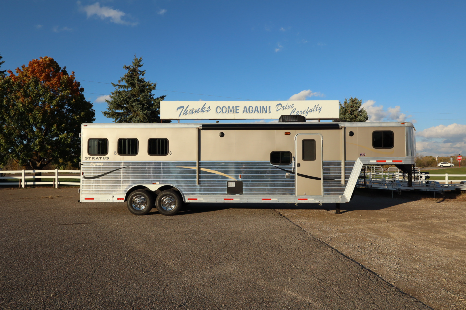 Used 2012 Bison Trailers 3 Horse LQ W/Slide Horse Trailer