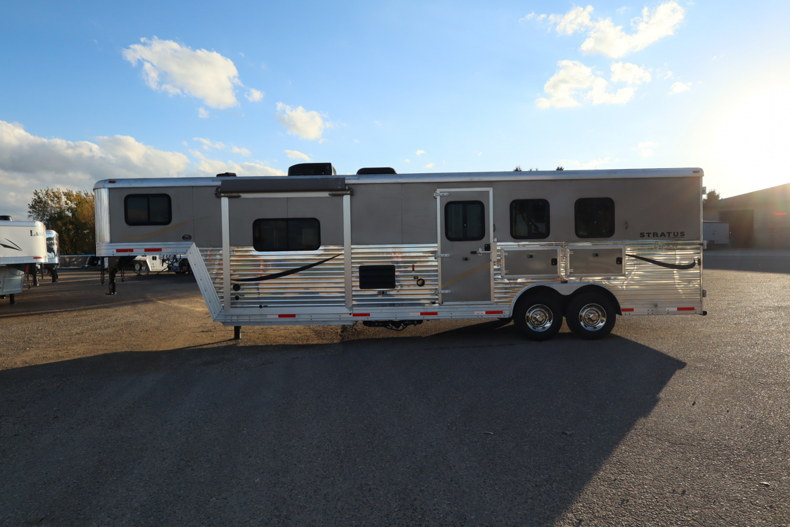 Used 2012 Bison Trailers 3 Horse LQ W/Slide Horse Trailer