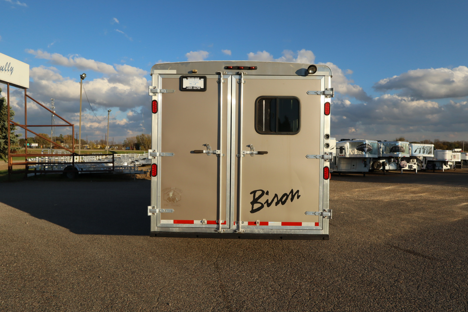 Used 2012 Bison Trailers 3 Horse LQ W/Slide Horse Trailer