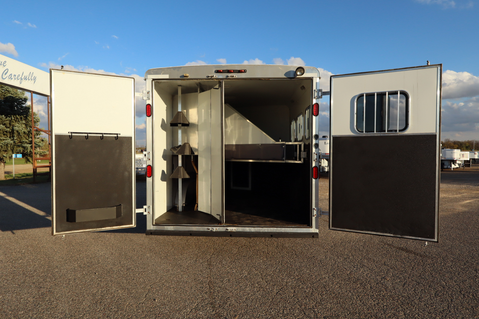 Used 2012 Bison Trailers 3 Horse LQ W/Slide Horse Trailer