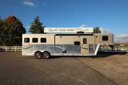 Used 2012 Bison Trailers 3 Horse LQ W/Slide Horse Trailer