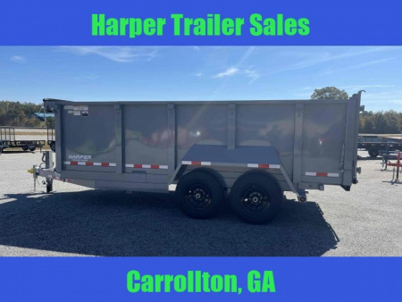 New 2025 TUFFDUMP 14K 7X16 DUMP TRAILER 4' WALLS