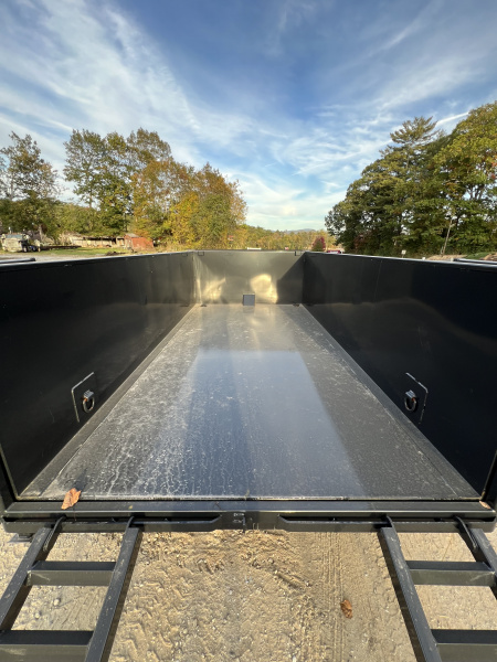 New 2026 Hillcrest Trailers 176714SDH Dump Trailer / 7' WIDE X 14' LONG / 40" HIGH SIDES / TELESCOPIC HOIST / COMBO REAR GATES / SLIDE OUT RAMPS / 215/75R17.5 16 PLY TIRES