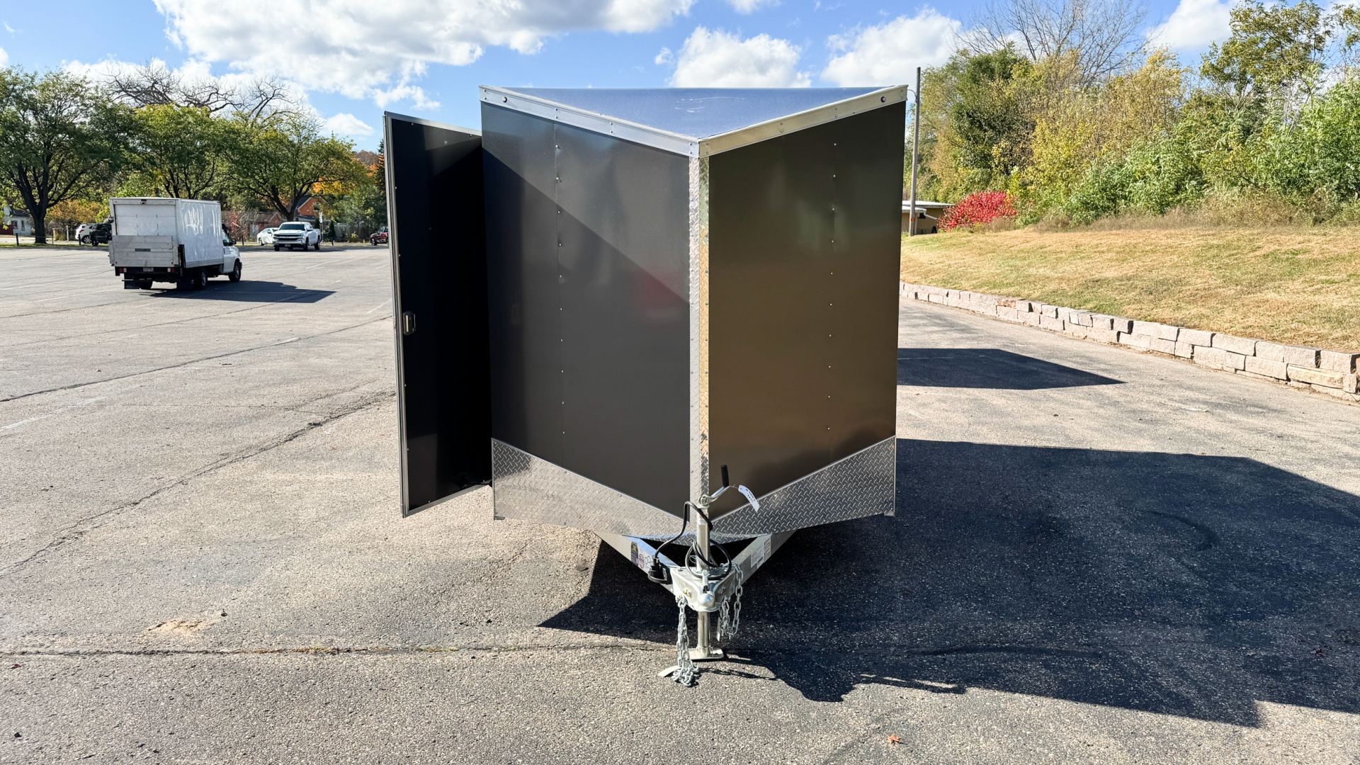 Trailer Rear Door Ramp New Lightning 7x14 Aluminum Enclosed Trailer - Rear ramp door! for sale ...