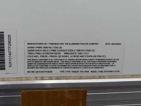 New 2026 ATC 7-14-2V Aluminum Enclosed 7.7K GVWR