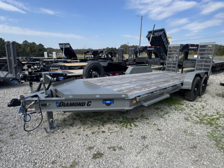 New 2025 Diamond C LPX207 18’ Equipment Trailer, KNEE RAMPS, REMOVABLE FENDERS, SPARE TIRE