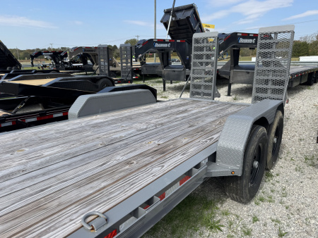 New 2025 Diamond C LPX207 18’ Equipment Trailer, KNEE RAMPS, REMOVABLE FENDERS, SPARE TIRE