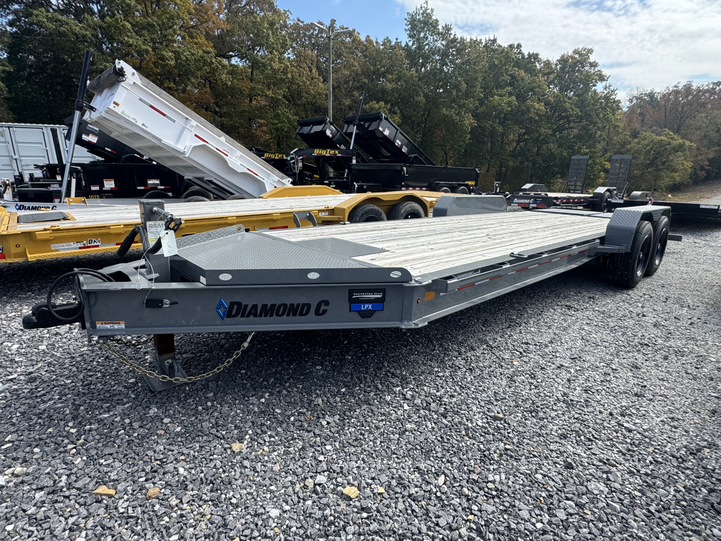New 2025 Diamond C LPX208 22’ EQUIPMENT TRAILER, WINCH PLATE, MAX RAMPS