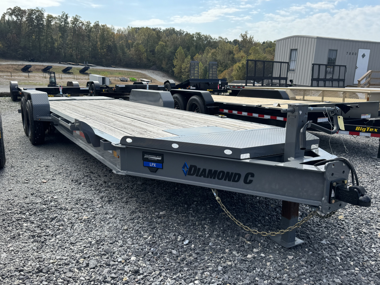 New 2025 Diamond C LPX208 22’ EQUIPMENT TRAILER, WINCH PLATE, MAX RAMPS