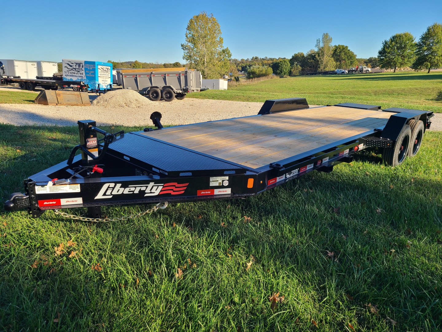 New Liberty 22' EQUIPMENT TRAILER, 2 -8K AXLES monster ramps